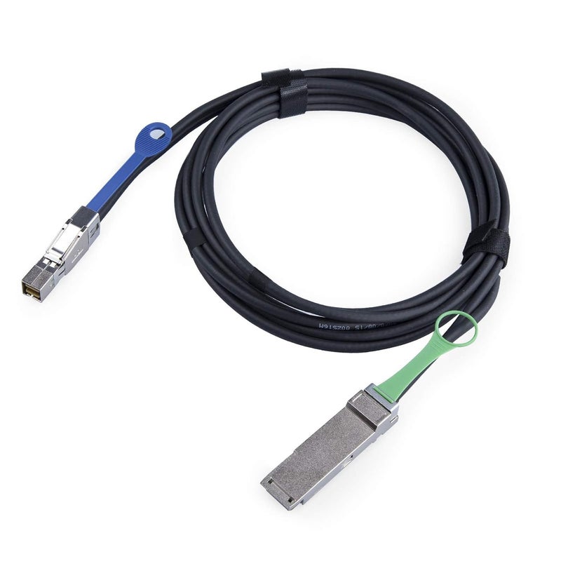 HYFIBER QSFP to SFF-8644 Min SAS Cable, SFF-8436 to SFF-8644 External Copper SAS, DDR Hybrid Cable for NetApp DS4243 DS4246 DS2246, 100-Ohm, 1-Meter(3.3-ft) - Image 3